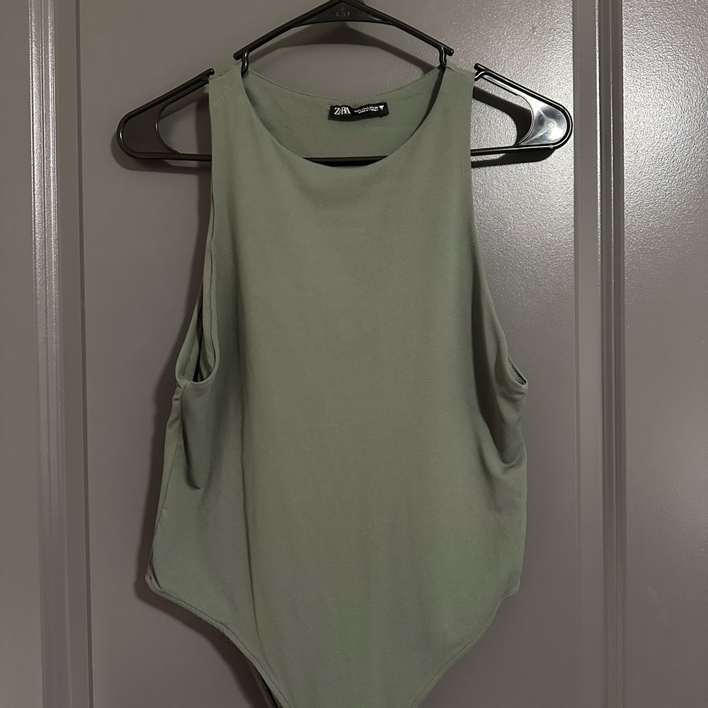 Khaki green Zara bodysuit #bodysuit